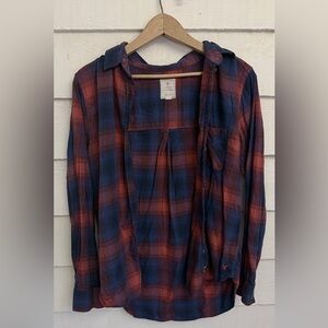 American Eagle “Vintage Boyfriend” plaid shirt